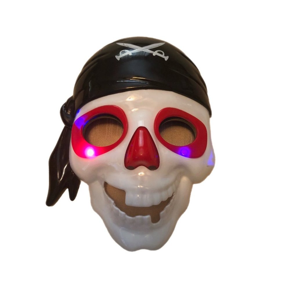 Halloween pirate skull mask with light up eyes